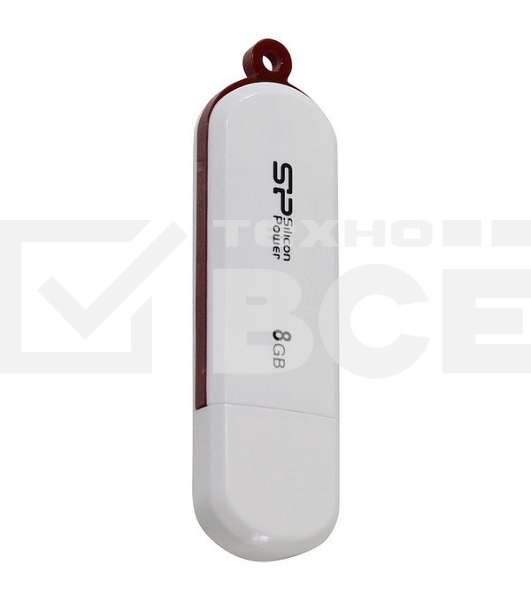 Флешка USB Silicon Power 8Gb LuxMini 320 SP008GBUF2320V1W USB2.0 белый