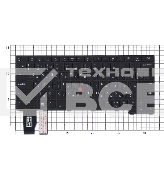 Клавиатура для ноутбука Lenovo ThinkPad X13 Gen 2 черная