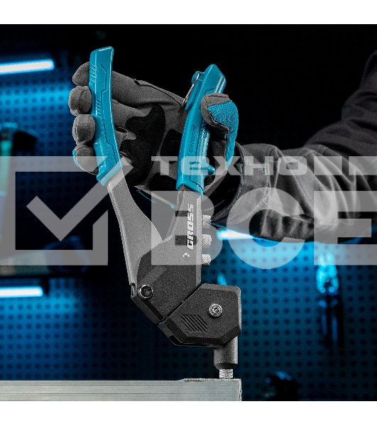 Заклепочник ручной Gross 290 мм, поворотный, 0-360, заклепки 2,4-3,2-4,0-4,8 мм