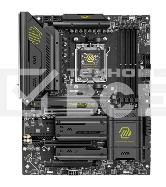 Материнская плата MSI MAG B850 TOMAHAWK MAX WIFI, AM5, AMD B850, 4xDDR5, 4xSATA, 4xM.2, 3xPCI-E x16, 1xHDMI, 1x5Gb LAN, 2xUSB-A 5Gbps, 4xUSB-A 2.0, 3xUSB-C 10Gbps, 7.1, Wi-Fi 7, Bluetooth 5.4, ATX