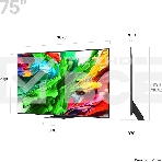 Телевизор LG 75' 75QNED86A6A.ARUG черный титан Mini LED QNED 4K UHD 120-144Hz Smart TV 2GB/16GB, фото 1