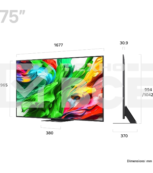 Телевизор LG 75' 75QNED86A6A.ARUG черный титан Mini LED QNED 4K UHD 120-144Hz Smart TV 2GB/16GB