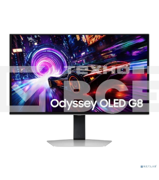 Монитор 27' Samsung Odyssey OLED G8 S27FG812SIXCI OLED 3840x2160, 240 Гц, 0.03 мс, 16:9, 250 кд/м², 2xHDMI 2.1, DP 1.4, USB Hub (2x USB 3.0), FreeSync, G-Sync, HDR10+, черный/серебристый
