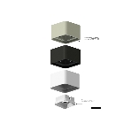 Корпус светильника C7840 SWH белый песок 95*95*H100mm MR16 GU5.3, фото7