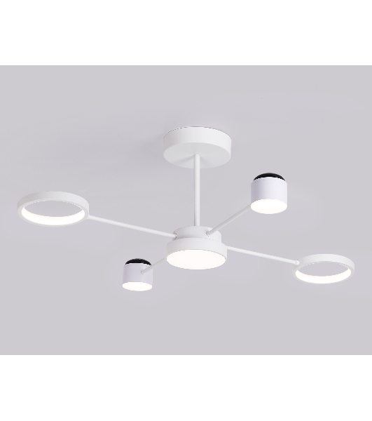 Потолочный светодиодный светильник с пультом Ambrella light FL51631/4+1 WH белый 3000K-6400K 48W 910*745*300 (ПДУ ИК)