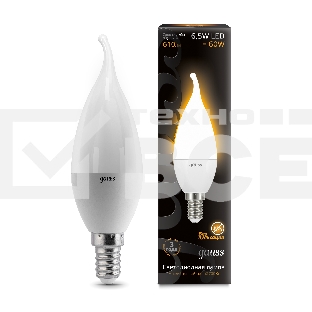 Лампа светодиодная GAUSS 104101107LED Candle tailed E14 6.5W 2700K