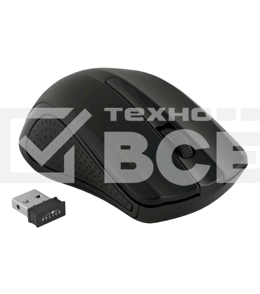Мышь беспроводная Oklick 485MW черный, 1200 dpi, радиоканал, USB, кнопки - 3