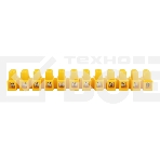 Клеммная винтовая колодка KВ-12 4-12, ток 16 A, полиэтилен желтый Rexant (10 шт./уп.), фото2