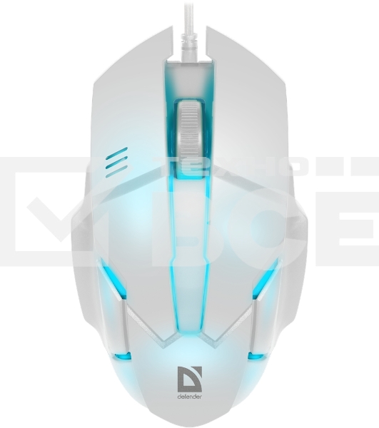 Мышь проводная Defender Host MB-982 белый, 1000 dpi, USB, кнопки - 3