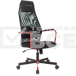 Кресло игровое Zombie ONE черный TW-01 3C11 сетка/ткань с подголов. крестовина металл