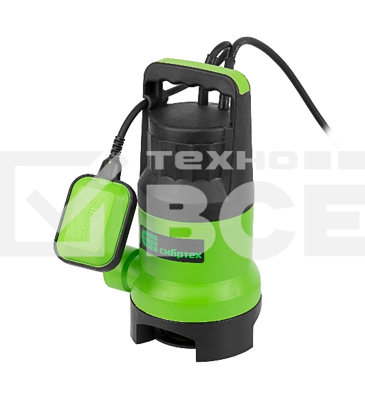 Дренажный насос Сибртех для грязной воды СДН800-35 800 Вт напор 9 м 13500 л/ч