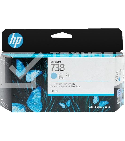 Картридж HP 738 130-ml Cyan DesignJet Ink Cartridge