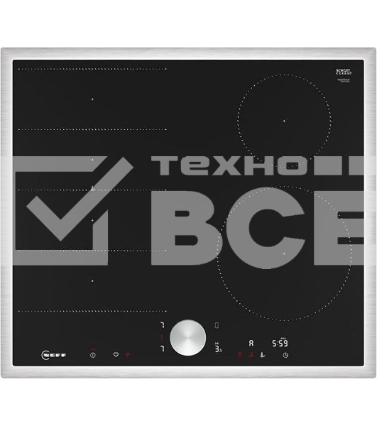 Индукционная варочная поверхность Neff T66STE4L0 черный/нержавеющая сталь