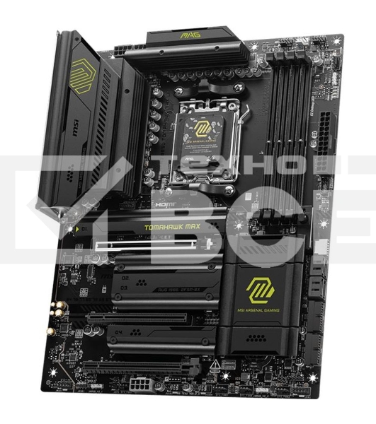 Материнская плата MSI MAG B850 TOMAHAWK MAX WIFI, AM5, AMD B850, 4xDDR5, 4xSATA, 4xM.2, 3xPCI-E x16, 1xHDMI, 1x5Gb LAN, 2xUSB-A 5Gbps, 4xUSB-A 2.0, 3xUSB-C 10Gbps, 7.1, Wi-Fi 7, Bluetooth 5.4, ATX