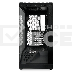 Компьютерный корпус без блока питания HSPD F711-TGbK, Panoramic Full Tower, Black, TG, 0.7 SPCC, no fans ATX, mATX, mITX 190/420/280мм 2x2.5', 2x3.5', 7xPCI 1xUSB-A 3.0, 1xUSB-C 445x235x475мм, фото12