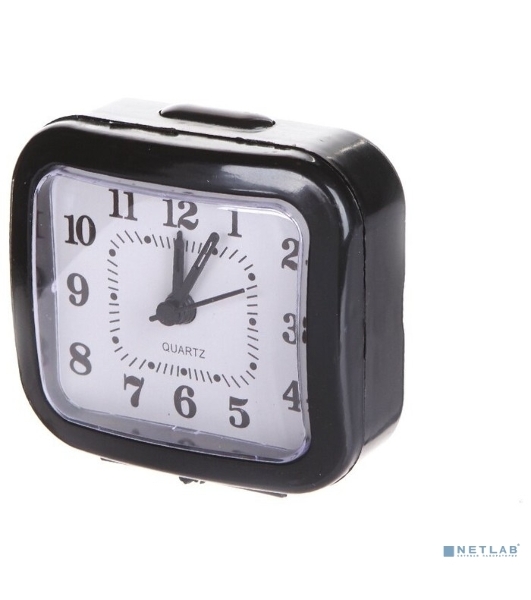 Часы-будильник Perfeo Quartz 'PF-TC-004', прямоугольные 8x7,5 см, черный