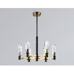 Люстра Ambrella light LH55511/6 BK/BS/CL черный/латунь/прозрачный E14*6 max 40W D570*760, фото6