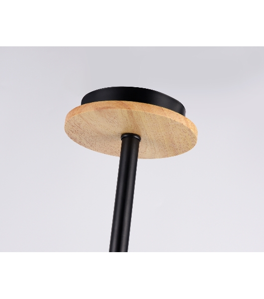 Светильник Ambrella light TR80167/6 BK/LWD черный/светлое дерево E14/6 max 40W D690*370