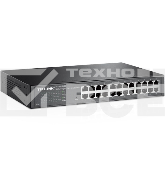 Коммутатор TP-Link SMB TL-SG1024DE 24-Port Gigabit Easy Smart Switch, 24 10/100/100Mbps RJ45 ports, MTU/Port/Tag-based VLAN, QoS, IGMP Snooping
