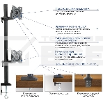 Настольное наклонно-поворотное крепление Kromax OFFICE-5, для 2-х LCD мониторов 13