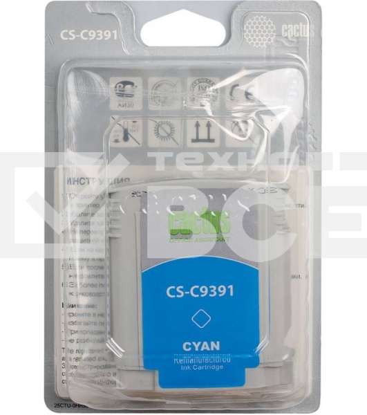Картридж струйный Cactus CS-C9391 голубой для №88 HP Officejet Pro K550 (29ml)