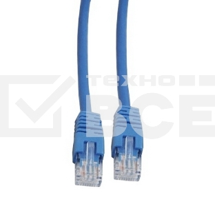 Патч-корд UTP Cablexpert кат.5e, 2м, литой, многожильный (синий)
