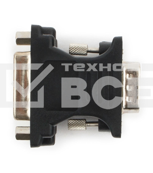 Переходник Cablexpert VGA-DVI, 15M/25F, черный, пакет (A-VGAM-DVIF-01)