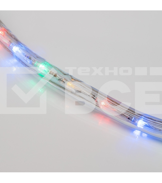 Дюралайт LED, свечение с динамикой (3W) - мульти (RYGB), 36 LED/м, бухта 100м