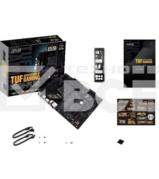 Материнская плата ASUS TUF GAMING B550-PLUS, AM4, AMD B550, 4xDDR4, 6xSATA, 2xM.2, 1xPCIe 4.0 x16, 1xPCIe 3.0 x16, 3xPCIe x1, 1xHDMI, 1xDP, 1x 2.5Gb LAN, 4xUSB-A 3.2 Gen 1, 1xUSB-A 3.2 Gen 2, 2xUSB-A 2.0, 1xUSB-C 3.2 Gen 2, 5x3.5 мм, 7.1, ATX