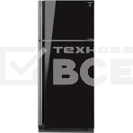 Холодильник Sharp SJ-XP59PGBK черное стекло/стекло двухкамерный 430/148 л морозилка сверху, фото3