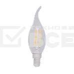 Лампа светодиодная филаментная Rexant Свеча на ветру CN37 9.5 Вт 950 Лм 2700K E14 прозрачная колба, фото 1