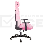 Кресло игровое Knight N1 Fabric розовый Velvet 36 с подголов. крестовина металл, фото3