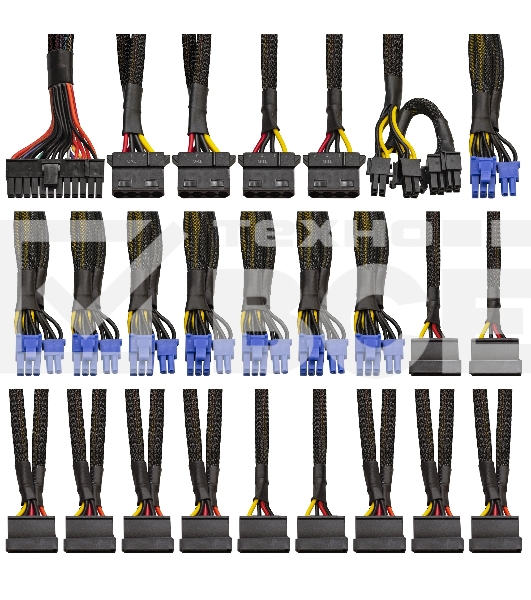 Серверный блок питания  1200W ExeGate EX292199RUS ServerPRO-1200RADS (ATX, for 3U+ cases, КПД 82% (80 PLUS), 14cm fan, 24pin, 2(4+4)pin, 6xPCIe, 8xSATA, 4xIDE, Cable Management, black)