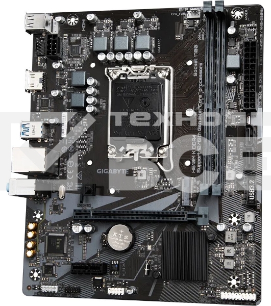 Материнская плата Gigabyte H610M K DDR4 V2.0, LGA 1700, Intel H610, 2xDDR4, 2xSATA, 1xM.2, 1xPCIe 4.0 x16, 1xPCIe x1, 1xHDMI, 1x 1Gb LAN, 2xUSB-A 3.2 Gen 1, 4xUSB-A 2.0, 3x 3.5 мм, 7.1, mATX
