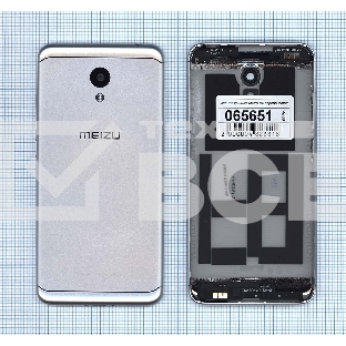 Задняя крышка для Meizu M6 серебристая