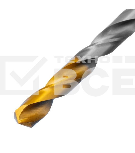 Сверло спиральное по металлу 7,0 x 109мм, Р6М5, Golden Tip Denzel