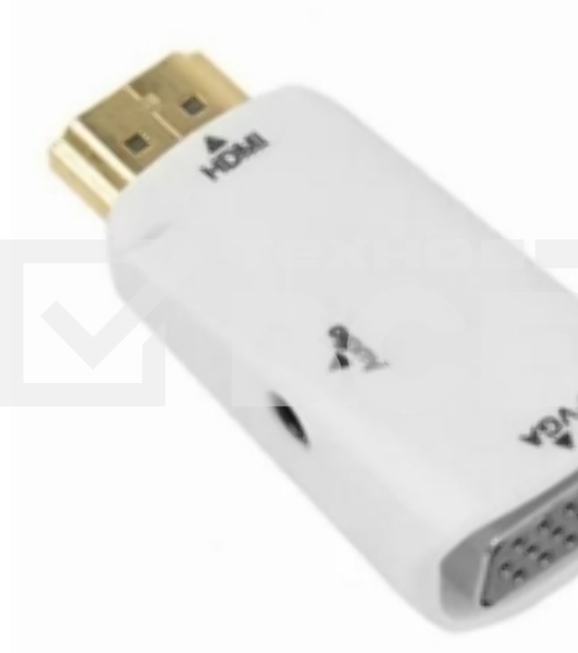 Переходник HDMI на VGA c аудио белый