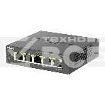 Неуправляемый коммутатор D-Link DGS-1005P/B3A с 5 портами 10/100/1000Base-T (4 порта PoE 802.3af/at, PoE-бюджет 60 Вт), фото 1