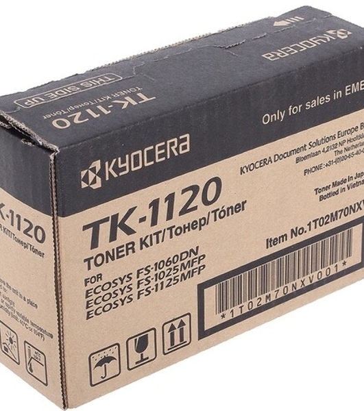 Картридж лазерный Kyocera TK-1120 (1T02M70NX0/1T02M70NXV/1T02M70NX1) черный для FS-1060DN/1025MFP/1125MFP 3000 стр.