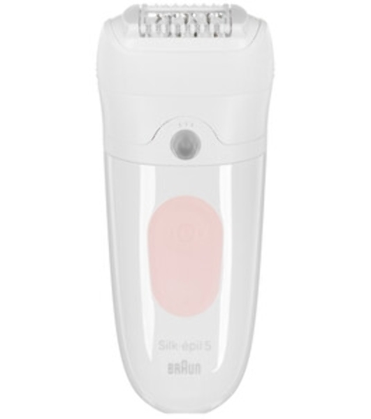 Эпилятор Braun SE5-050 скор.:2 насад.:4 от электр.сети от аккум. белый/розовый