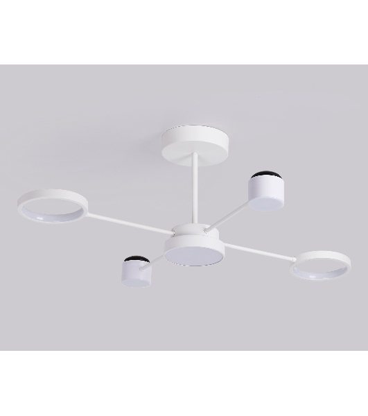 Потолочный светодиодный светильник с пультом Ambrella light FL51631/4+1 WH белый 3000K-6400K 48W 910*745*300 (ПДУ ИК)