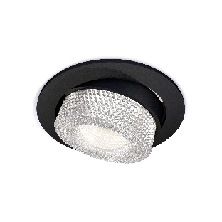 Комплект встраиваемого поворотного светильника Ambrella light XC7652060 SBK/CL черный песок/прозрачный MR16 GU5.3 (C7652, N7191)