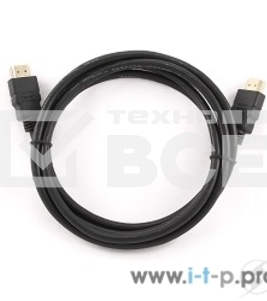 Кабель Cablexpert HDMI CC-HDMI4L-1M, 19M/19M, v2.0, серия Light, позол.разъемы, экран, 1м, черный, пакет