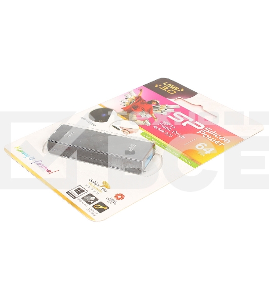 Флеш диск Silicon Power 64Gb Blaze B20 SP064GBUF3B20V1K USB3.0 черный