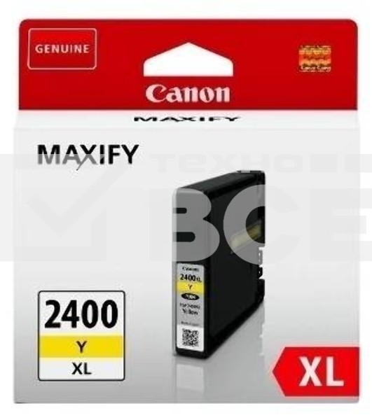 Картридж струйный CANON PGI-2400XL желтый (1520 стр. 19.3 мл) для Canon MAXIFY iВ4140/iB4040/МВ5040/МВ5340