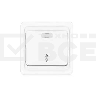 Выключатель проходной 1-кл. СП Валери 10А IP20 с индик. бел. Universal В0125