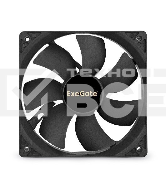 Вентилятор для корпуса ExeGate E12025S4P-PWM черный, 120 мм, 1500 об/мин, 25 дБ, 4 pin