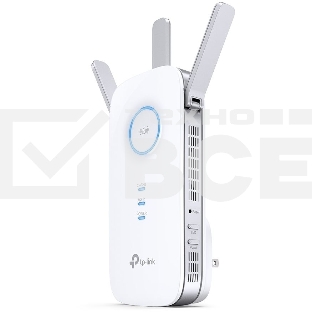 Усилитель сигнала TP-Link AC1900 Wi-Fi Range Extender 600 Mbps at 2.4 GHz + 1300 Mbps at 5 GHz; 3 × External Antennas, 1 × Gigabit Port, Wall Plugged; Tether App, WPS, Intelligent Signal Light, Access Control, Power Schedule, LED Control, RE/AP Mode, OneMe, MU-MIMO