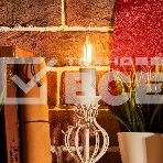 Лампа светодиодная филаментная Rexant Свеча на ветру CN37 9.5 Вт 950 Лм 2700K E14 прозрачная колба, фото2