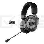 Игровые наушники чёрно-серые ASUS TUF Gaming H3 WL (2.4 ГГц, 7.1 виртуально, 50мм, неодимовые магниты, 32 Ом, 20~20000 Гц, микрофон, USB-C, PC, Mac, PS4, Nintendo Switch, Xbox One, 90YH02ZG-B3UA00), фото 1